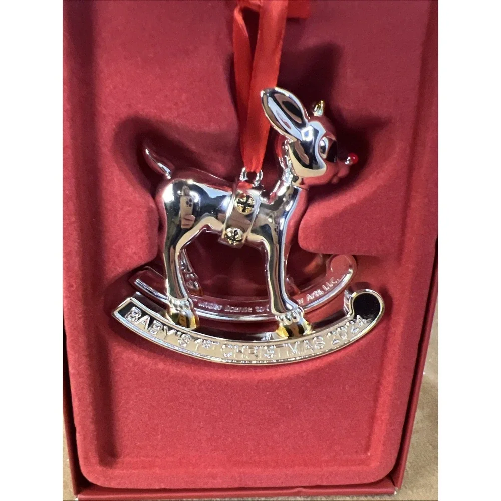 2024 LENOX 60th Anniv RUDOLPH RED NOSED REINDEER Baby's 1st CHRISTMAS ORNAMENT